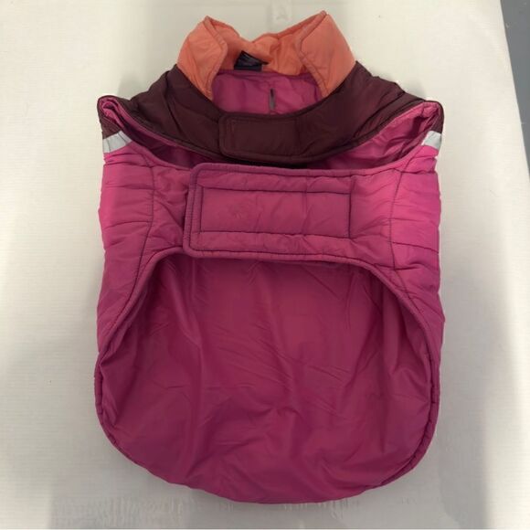 32 Degrees Heat Dog Jacket Coat Polar Leash Hole Pink Reflective Stripe - Picture 2 of 5